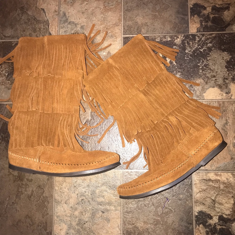 Minnetonka 3 Layer Fringe Boots - image 3